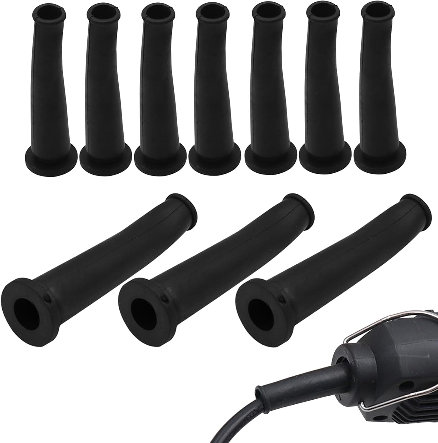 10er-pack Kabelschutzhüllen Für Winkelschleifer, 75 X 9 Mm, Gummikabelschutzhülle, Kabelmanagement, Bohrmaschinen, Elektrowerkzeuge