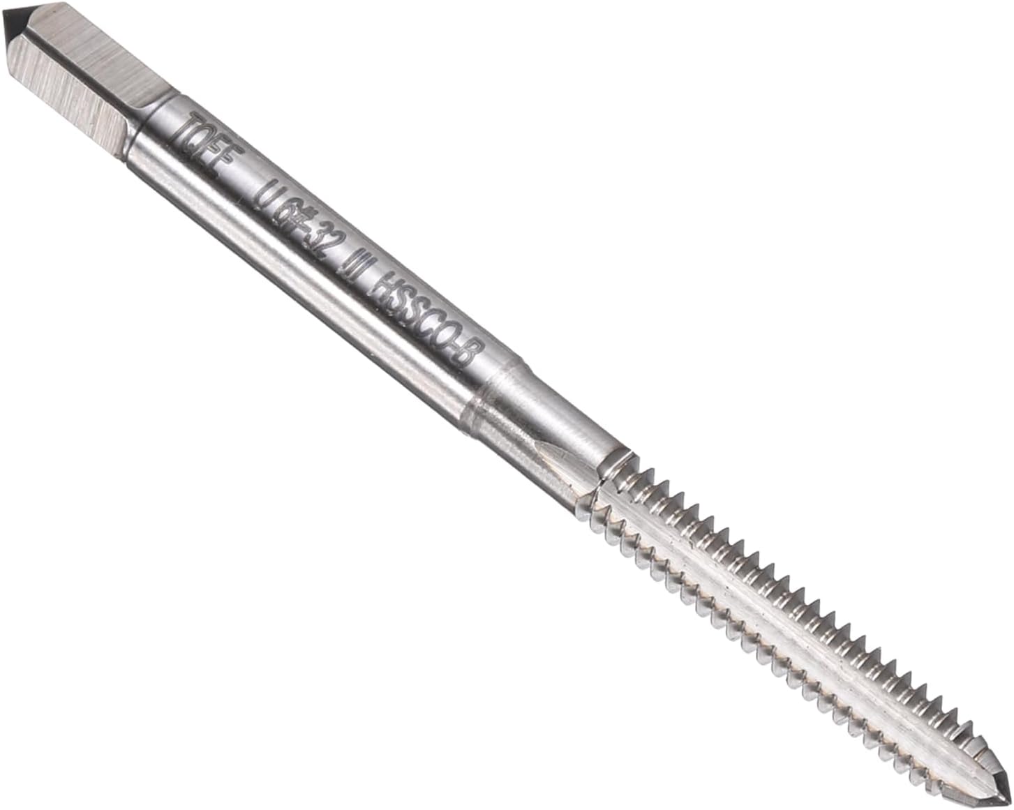 Handgewindebohrer, Nr. 6-32 Unc 2b, Amerikanischer Rechtsgewindebohrer Aus Hss6542 Schnellarbeitsstahl, Langlebige Gewindebohrer Und Schneideisen Für Gewindeschneidwerkzeuge, Schraubenreparaturen Und