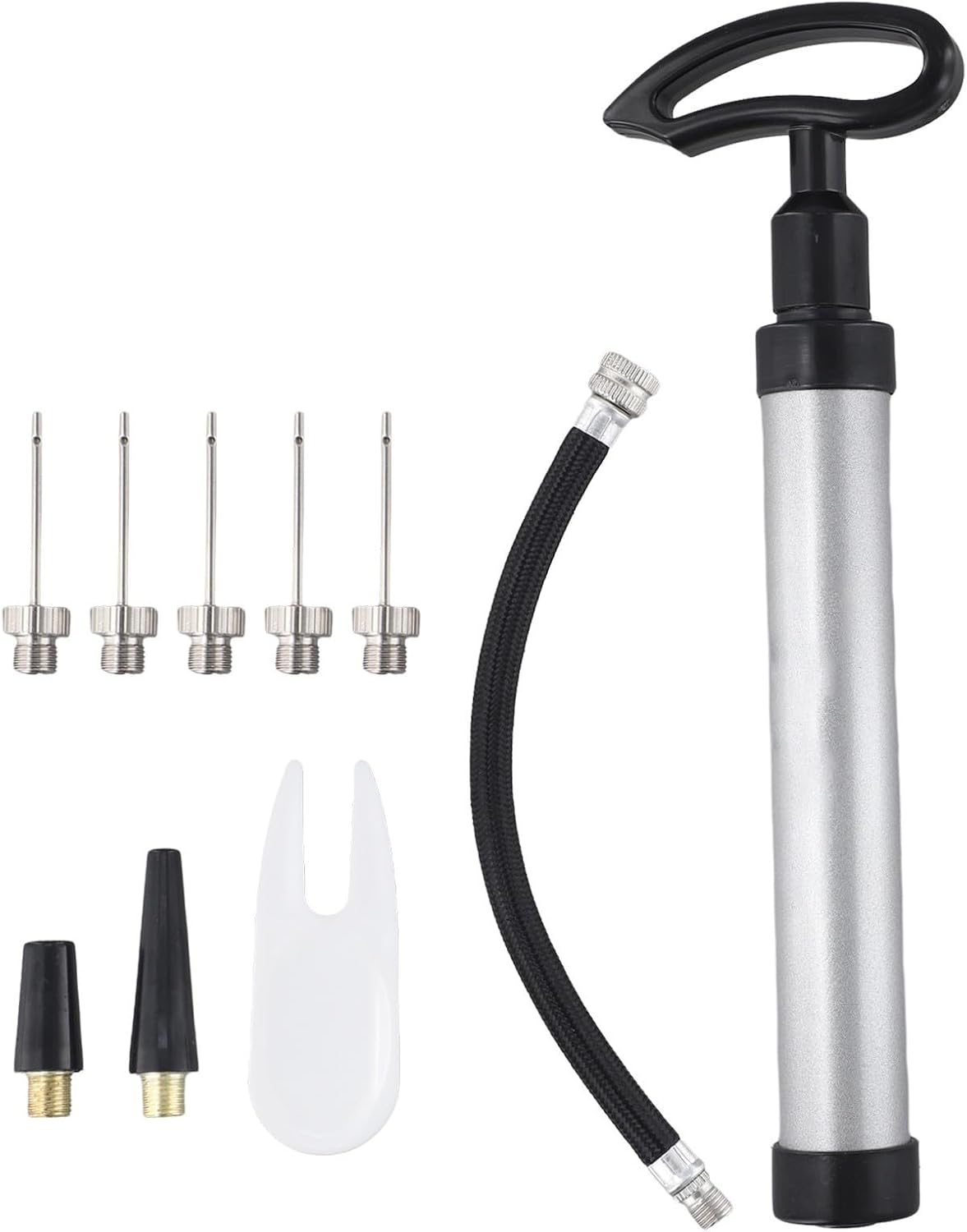 27 Cm Ballpumpe Aus Aluminiumlegierung, Manuell Aufblasbar (silber)