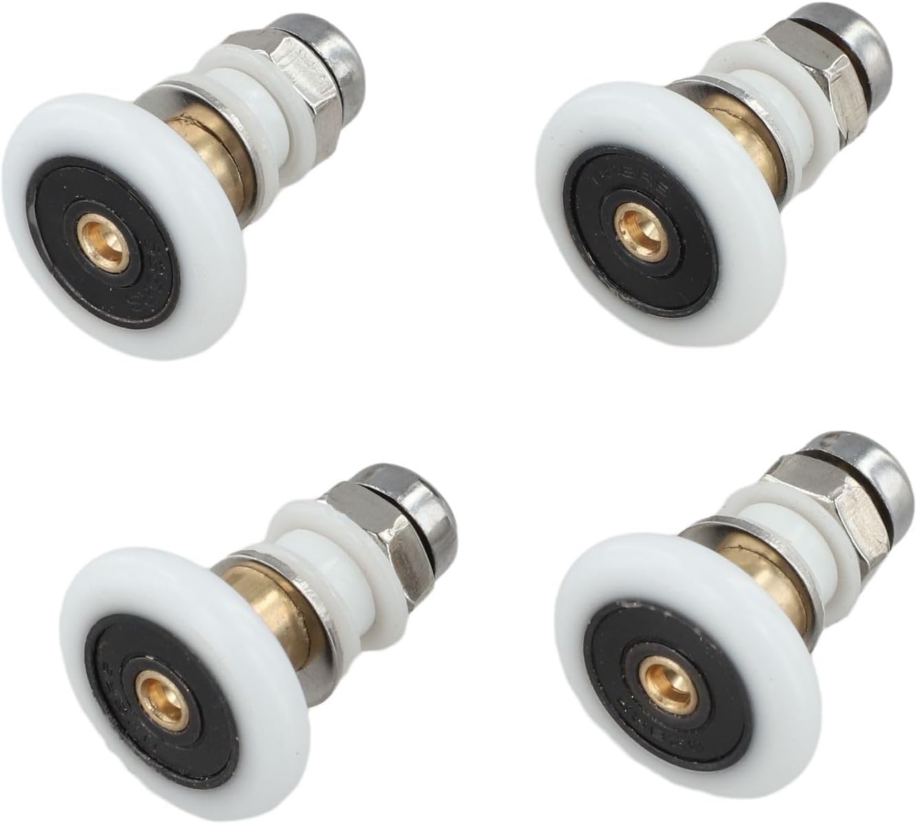 Set Mit 4 Kupferfarbenen Duschkabinentürrollen Aus Kunststoff Für Die Dusche