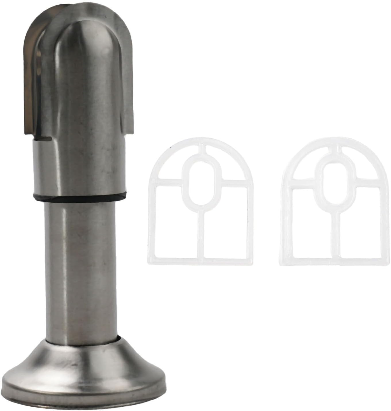 Wc-trennwandhalterung Aus Edelstahl Für Badezimmer – Bodenbefestigungsmaterial – Bodenbefestigungsschraube – U-förmige Badezimmerhalterung – 10 Cm – Silber