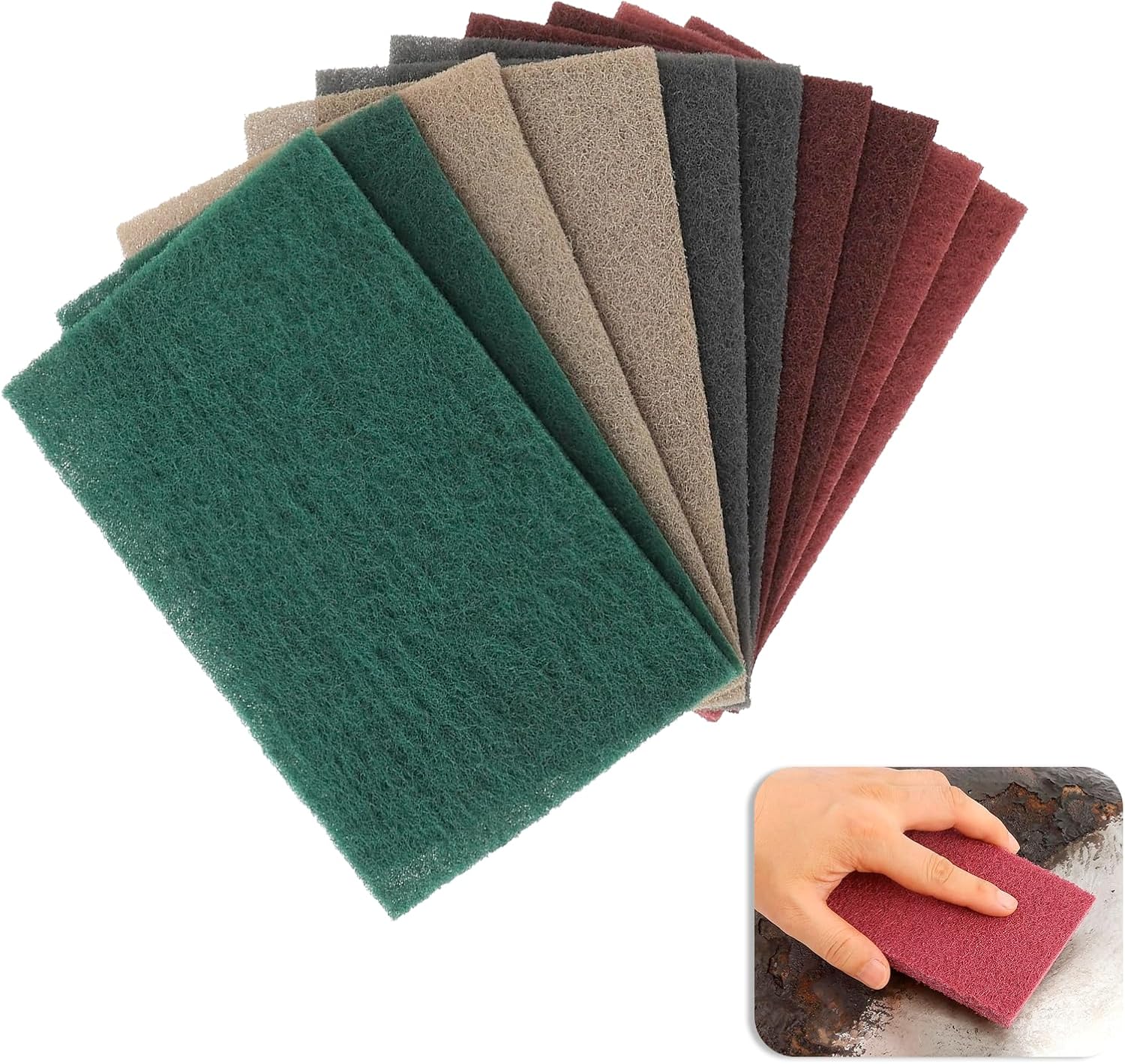 10 Stück Schleifschwamm, 150 X 230 Mm Schleifpapier, Körnung 600/800/1000/1500/3000, Flexibler Nass- Und Trockenschleifschwamm, Für Holz, Metall, Kunststoff, Wände