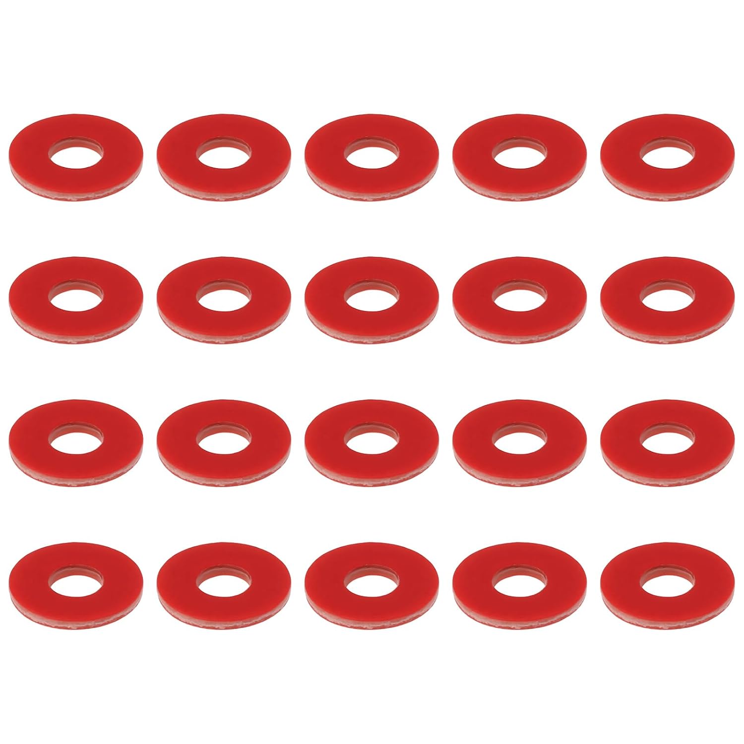 Packung Mit 100 Roten Faserisolierscheiben (m3, 8 Mm Außendurchmesser, 0,8 Mm Dick) Für Die Leiterplattenmontage