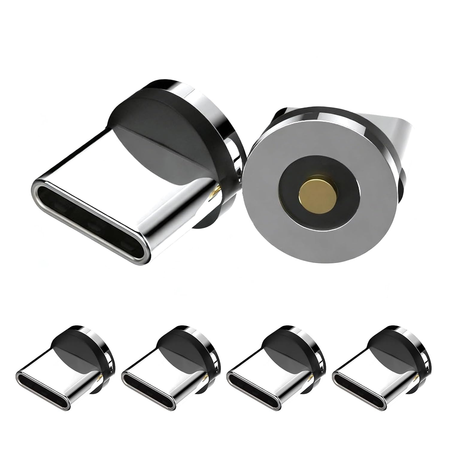Magnetisches Usb-c-ladegerät, Magnetischer Stecker, 1 X Um 540° Drehbarer Ladestecker, 6-teiliger Adapter