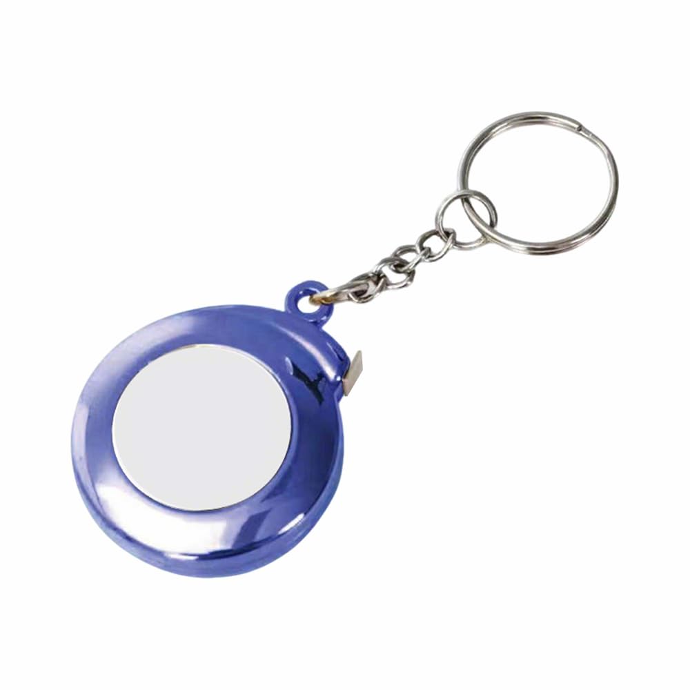 Mini-taschenmaßband Mit Schlüsselanhänger, 2 M Langes, Einziehbares Stahlband Mit Gut Lesbaren Markierungen, Tragbar Für Zuhause, Büro, Schule Und Heimwerkerprojekte, Blau