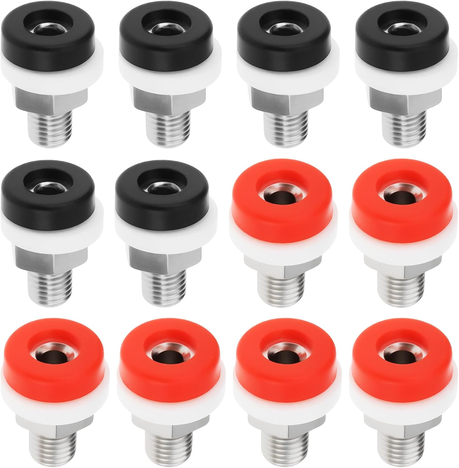 Packung Mit 12 2-mm-bananensteckern Für Die Panelmontage, M4 X 0,5, Kompatibel Mit 2-mm-bananensteckern