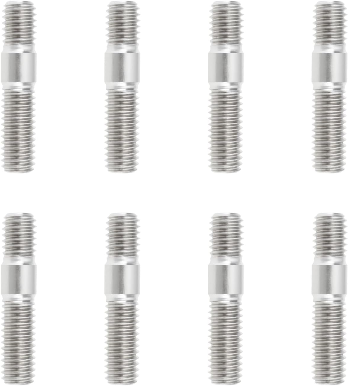 Satz Mit 8 Doppelseitigen Stehbolzen M6x28 Mm, Länge 28 Mm, Kompatibel Mit Piaggio 50 Und Gilera 50 Für Die Befestigung Von Auslass- Und Einlasszylindern Mit M6-stehbolzen
