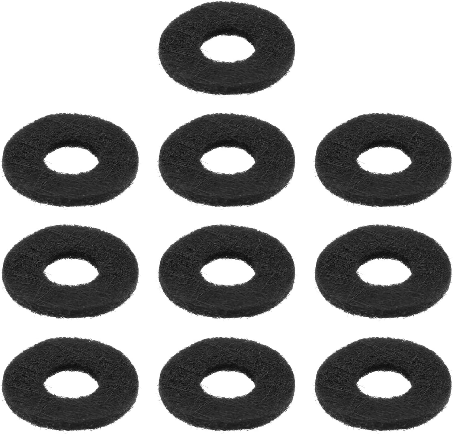 Packung Mit 10 Schwarzen Filzscheiben Für Audiogeräte, 19 X 6 Mm (3/4" X 1/4"), Kompatibel Mit Mcintosh