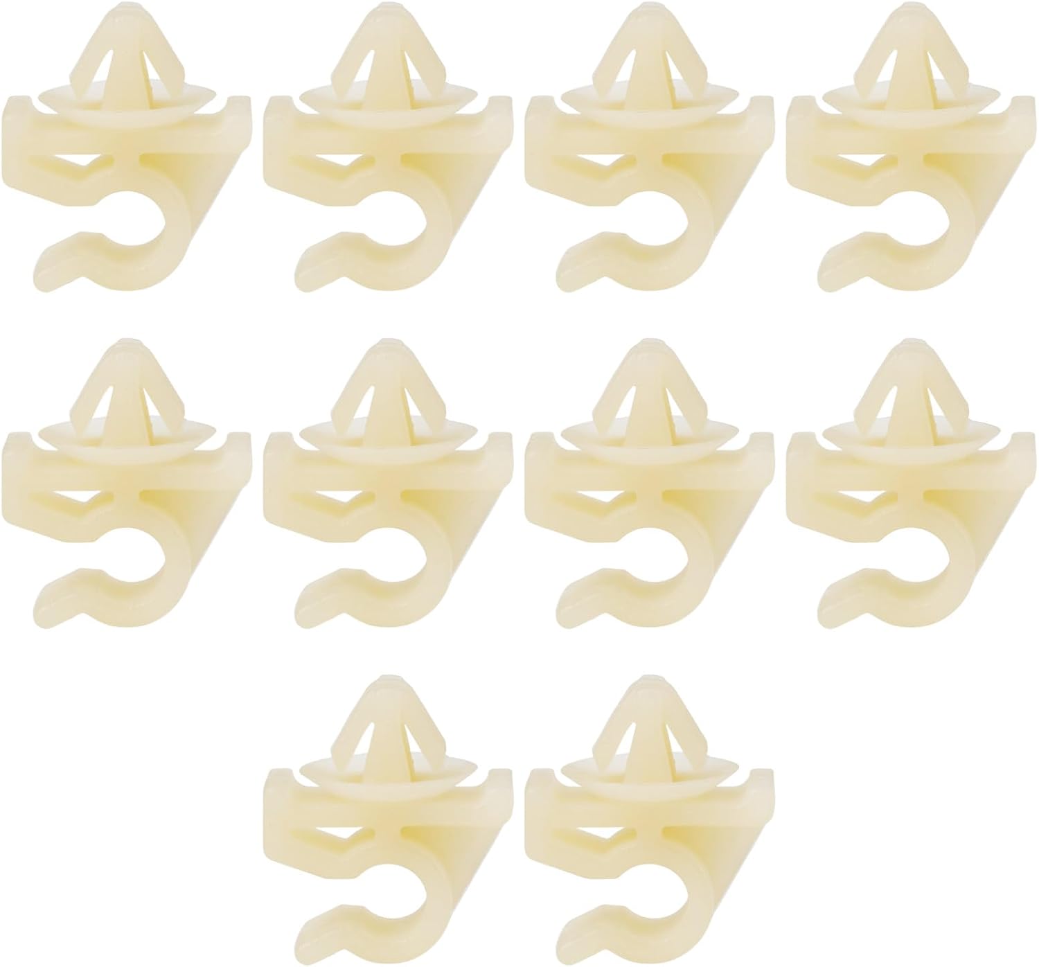 10 Stück Motorhaubenstangen-befestigungsclips, 6 Mm Nylon, Beige, 6 Mm Innendurchmesser, Kompatibel Mit Volkswagen