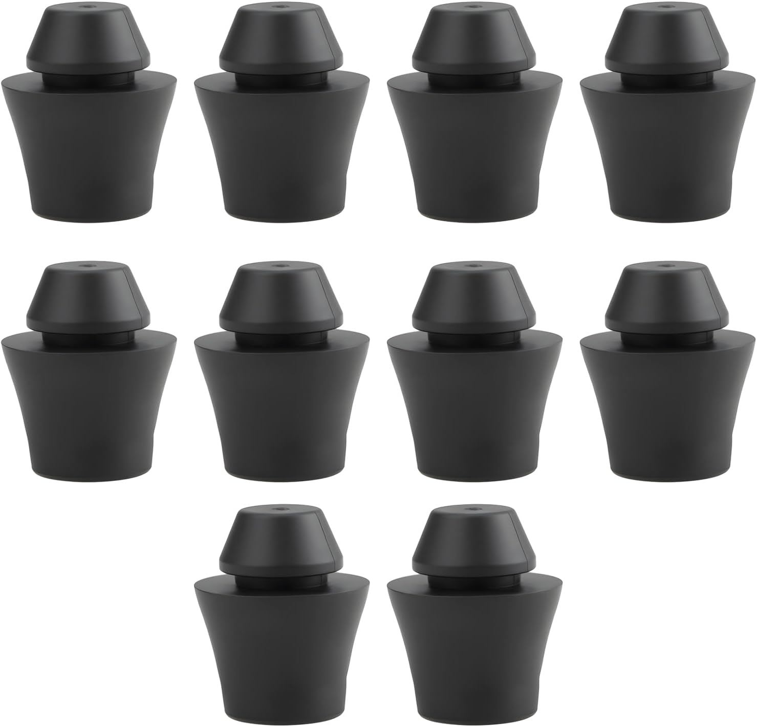 Set Mit 10 Stoßstangen- Und Motorhaubenanschlägen, Kompatibel Mit Nissan, 20 Mm X 10 Mm, Schwarz