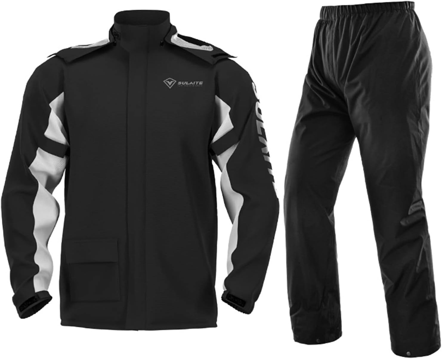 Wasserdichter Regenmantel Mit Abnehmbarer Kapuze Und Überschuhen, Atmungsaktiver Und Reflektierender Regenanzug Für Motorradfahren, Radfahren, Camping, Angeln Und Andere Aktivitäten