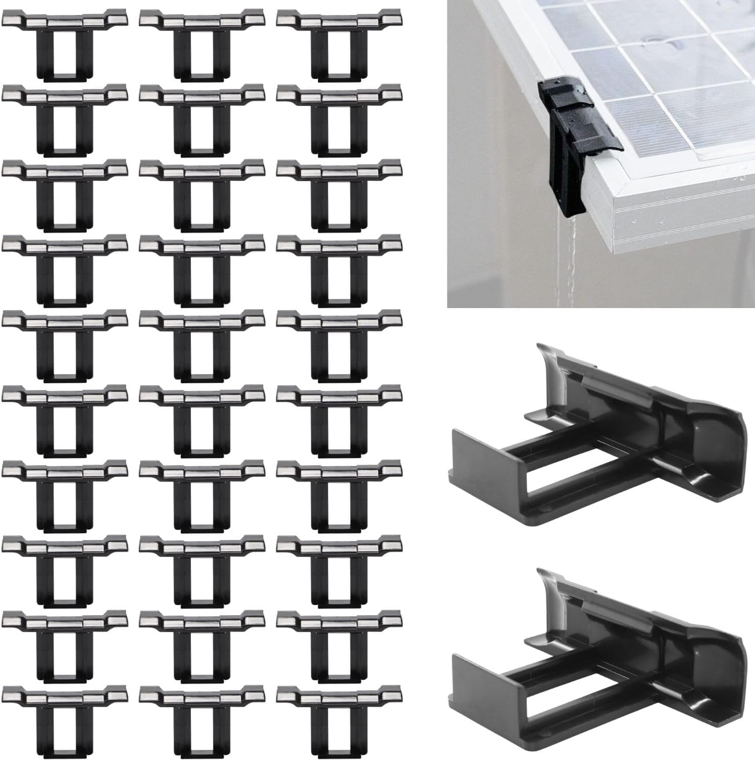 Packung Mit 32 Wasserablaufclips Für Pv-solarmodule – 30 Mm – Schlammentfernungsclips – Entwässerungsclips – Pv-modul – Reinigungsclips Für Solarmodule