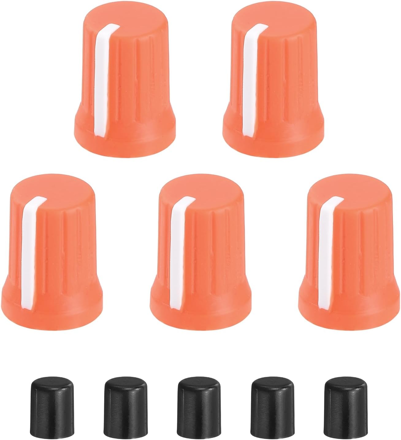 Stück Potentiometerknöpfe, Gummiersatz Für D-schaft-potentiometer, Steckkappe Für Dj-controller, Mischpult, Encoder, Lautsprecher (orange-weiß)