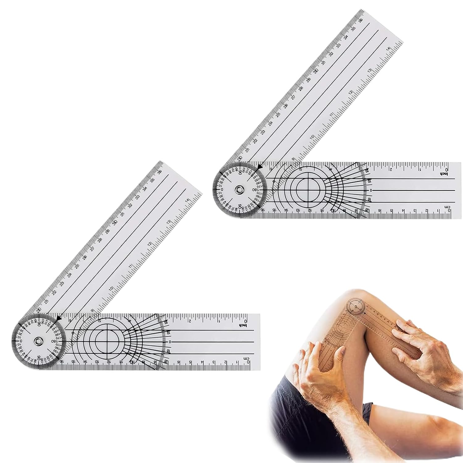 2er-pack Goniometer, Physiotherapie-goniometer, Physiotherapie-winkelmesser, Geeignet Für Ärzte, Designer, Schreiner, Architekten, Lehrer, Ingenieure
