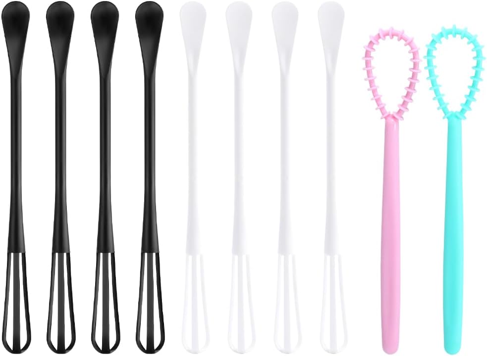 10 Mini-schneebesen (2-in-1) Aus Pp-kunststoff, Tragbar Und Multifunktional, Ideal Zum Verrühren Von Eiern, Saucen Und Zutaten.