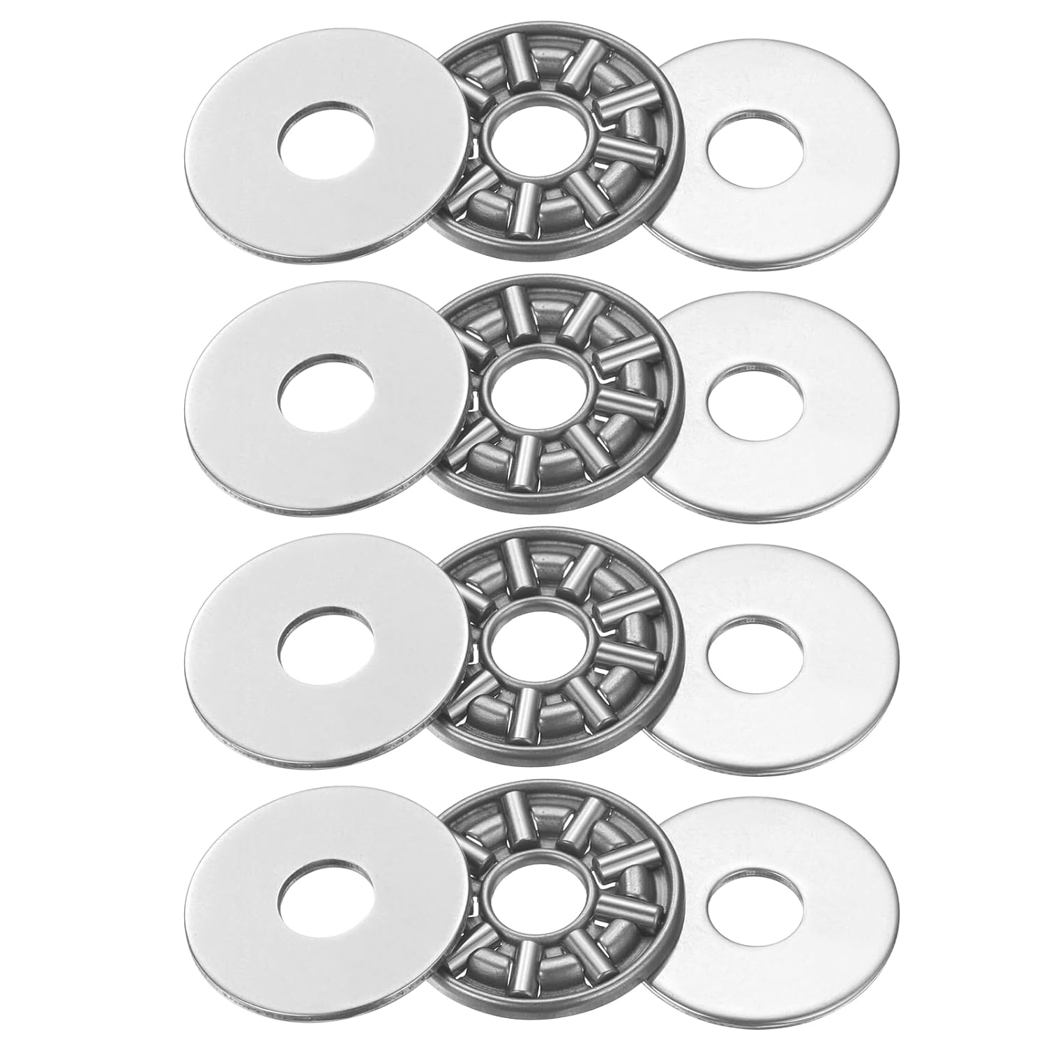 Stück Nadellager Axk0821, Drucknadellager Mit 8 Chromstahlscheiben Für Förderanlagen, Landmaschinen Und Werkzeuge, 8 X 21 X 4 Mm