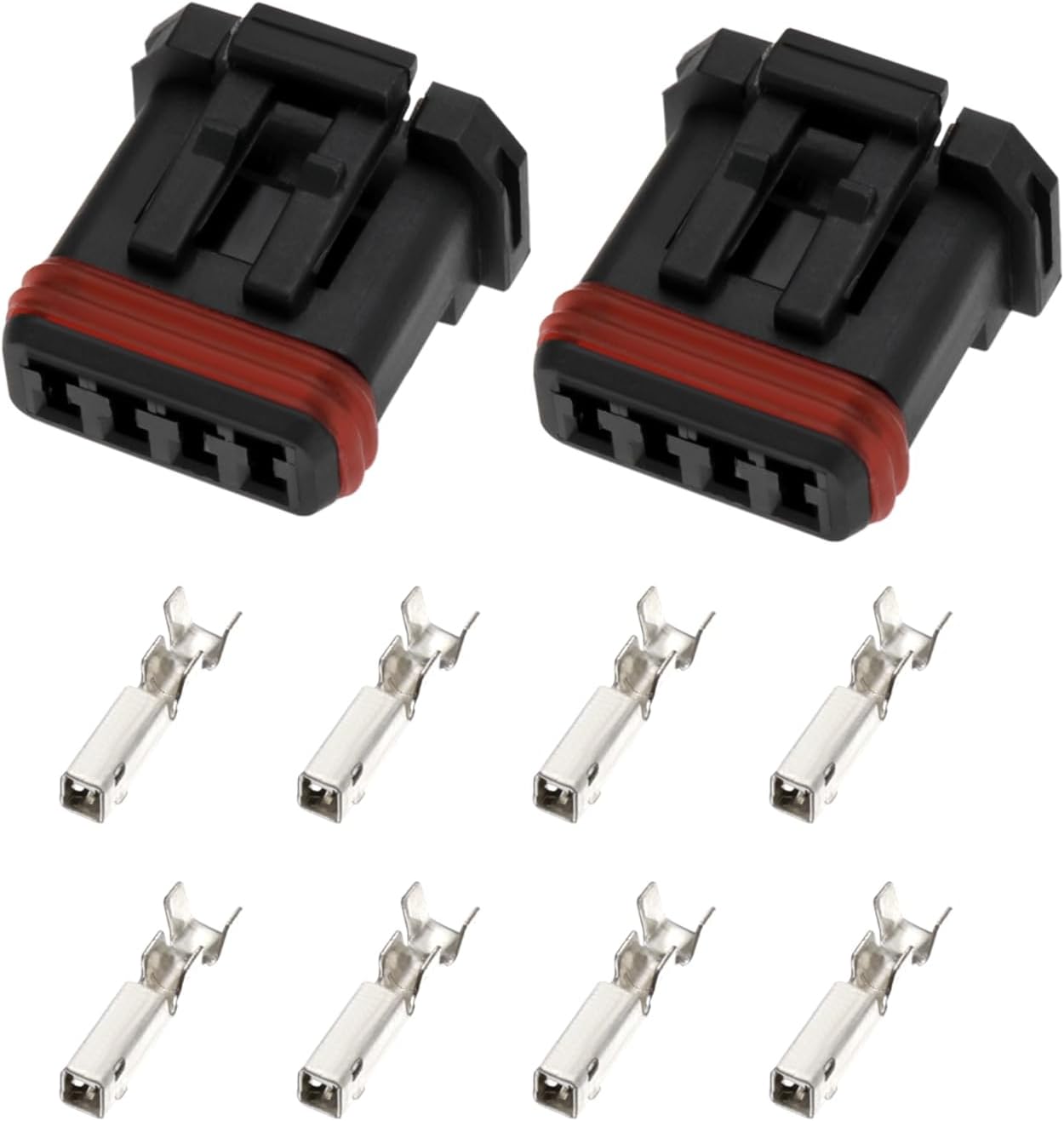 Satz Mit 2 Vierpoligen Steckverbindern Mit Anschlussstiften 72908-11 Oea Jae Mx1900 4-adriger Lenkerverkabelungsstecker, Kompatibel Mit Harley Davidson Mx19004s51
