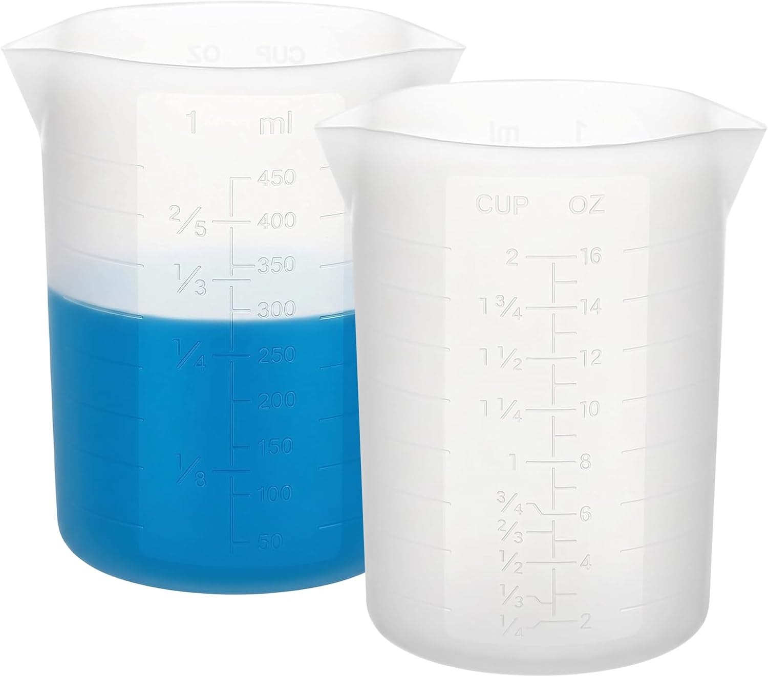 2-teiliges Silikon-messbecher-set, 450 Ml, Silikon-messbecher