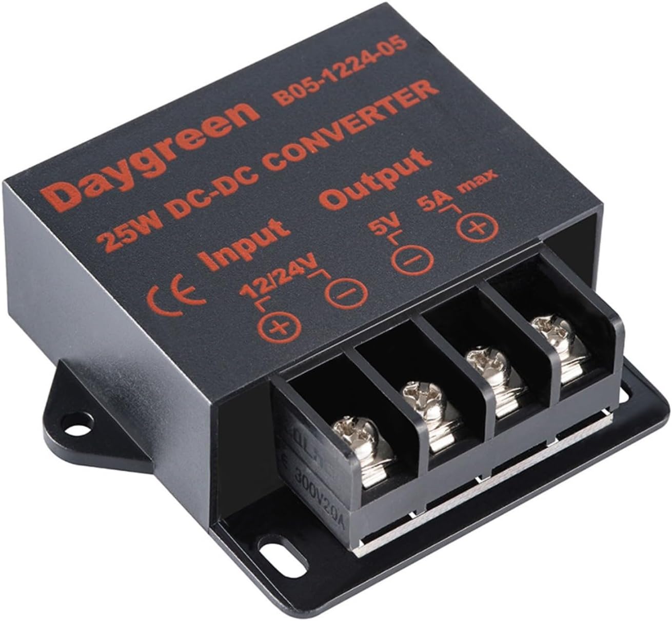 Dc-abwärtswandler 12v/24v Auf 5v 5a/25w Ip68 Wasserdichter Spannungsregler Mit Überlastschutz Für Auto, Boot Und Led-beleuchtung