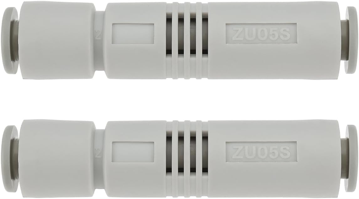 2er-pack Zu05s Pneumatische Vakuumauswerfer, 6-mm-anschluss, 59 X 13,3 Mm, 85 Kpa, Gerader Rohr-vakuumauswerfer Für Die Automobil-, Halbleiter-, Elektronik- Und Werkzeugmaschinenindustrie