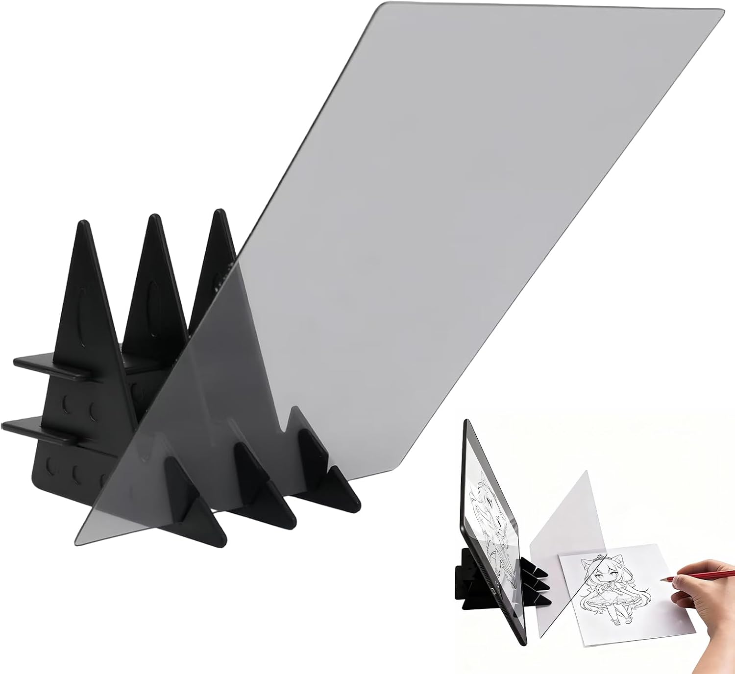 Optischer Zeichenprojektor – Transparentpapier Für Künstler, Anfänger Und Kinder, Mit Acryllinse Und Verstellbarer Halterung Für Mobiltelefone Und Tablets