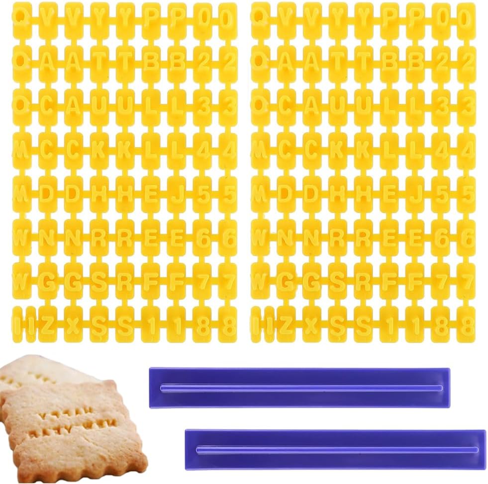 144-teiliges Keks-set: Stempel, Backform, Alphabet-dekoration, Prägemaschine Für Fondant, Ausstechformen Für Buchstaben Und Zahlen, Bedruckte Buchstaben-ausstechformen Für Kuchen, Kekse Mit Botschafte