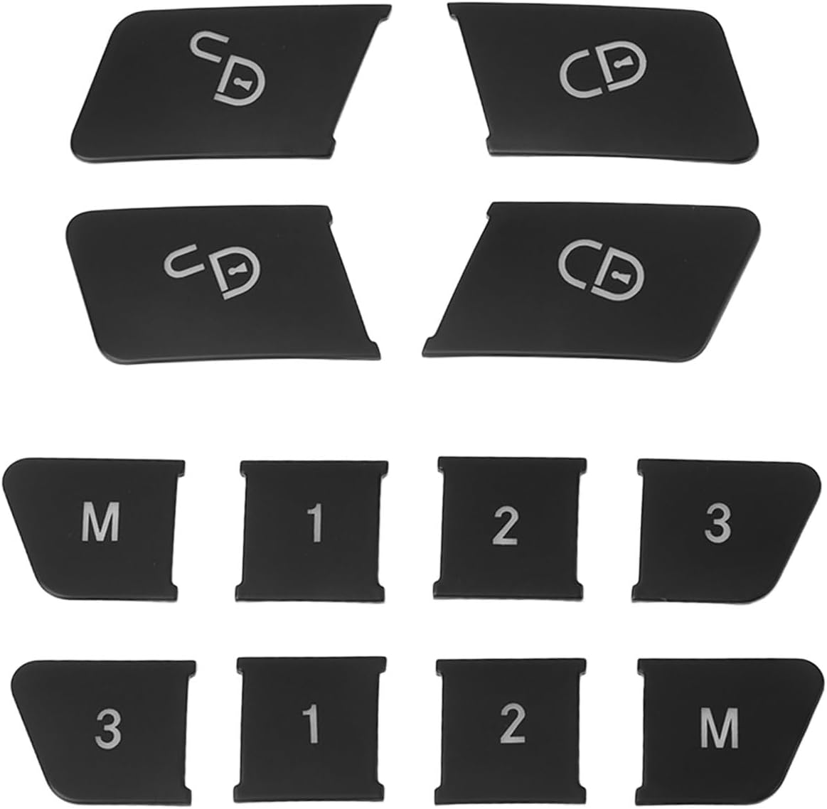 Set Mit 12 Türknopfkappen Aus Memory-schaum, Kompatibel Mit Mercedes-benz Ce Cla Gla Glk Ml Gl-klasse W212 W204