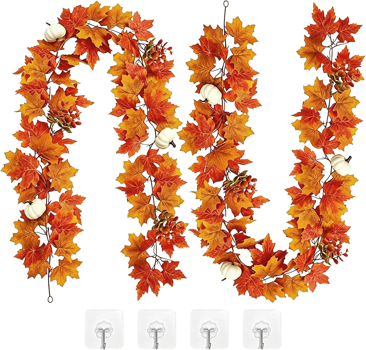 Künstliche Herbst-ahornblattgirlande (2 Stück) 175 Cm