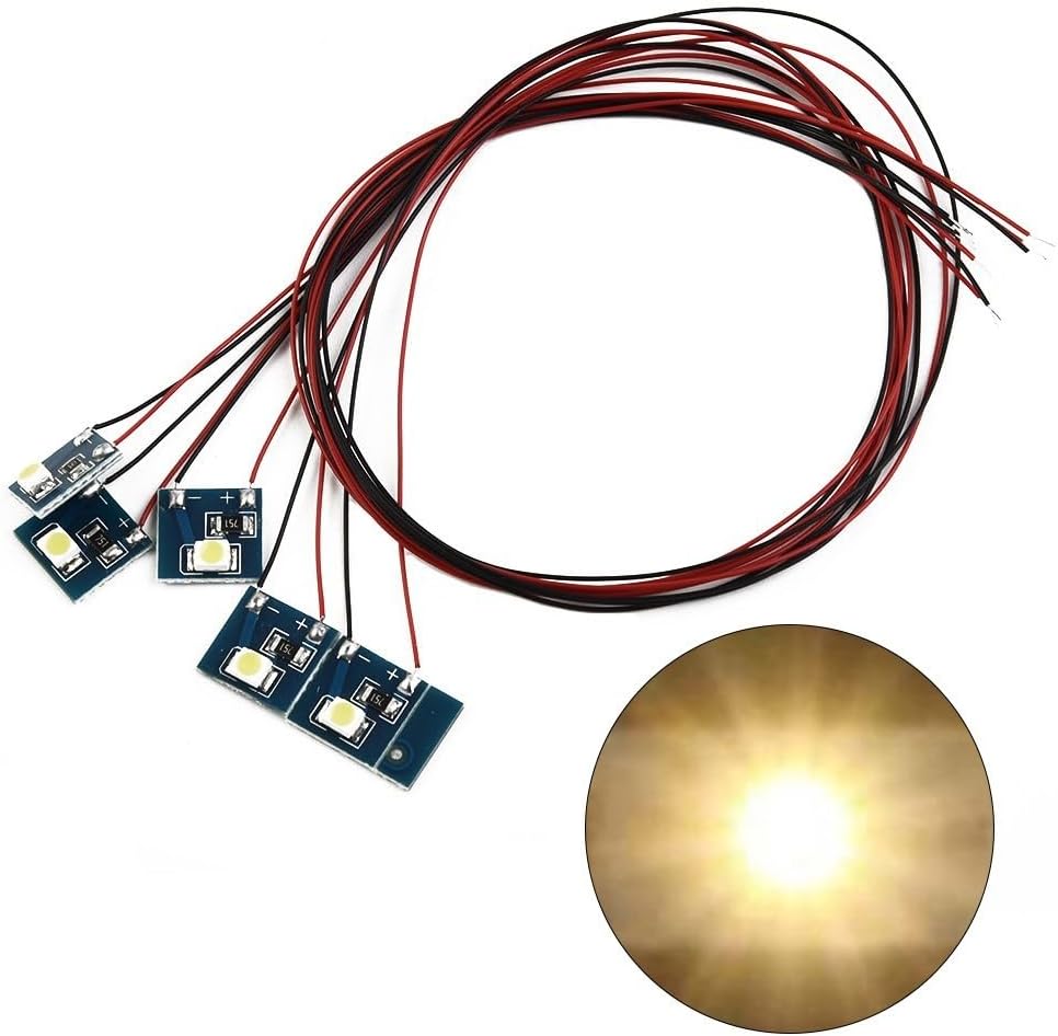 Warmweiße Led-leuchten, 12 V, 20 Cm Kabel, Für Spur Ho (warmweißes Licht)