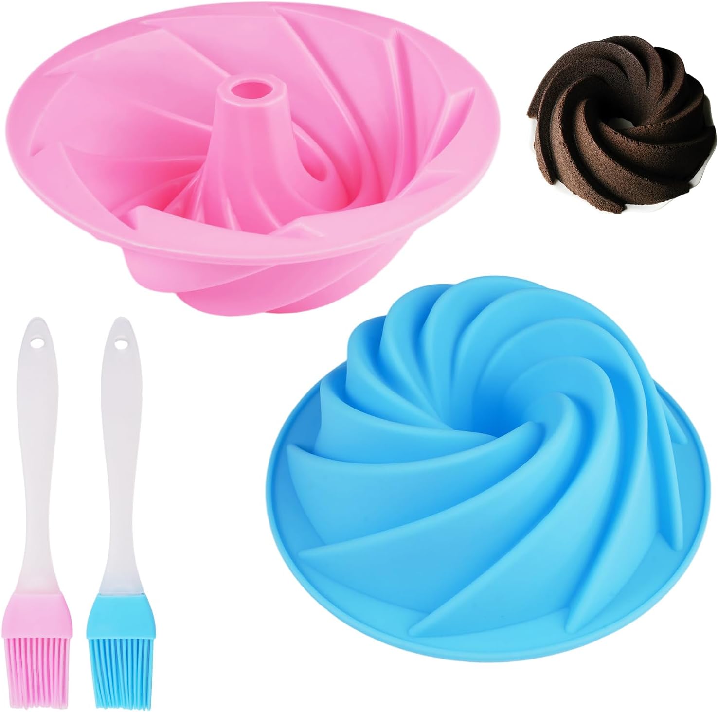 Silikon-kougluf-formen Ø 16,5 Cm (blau, Rosa)