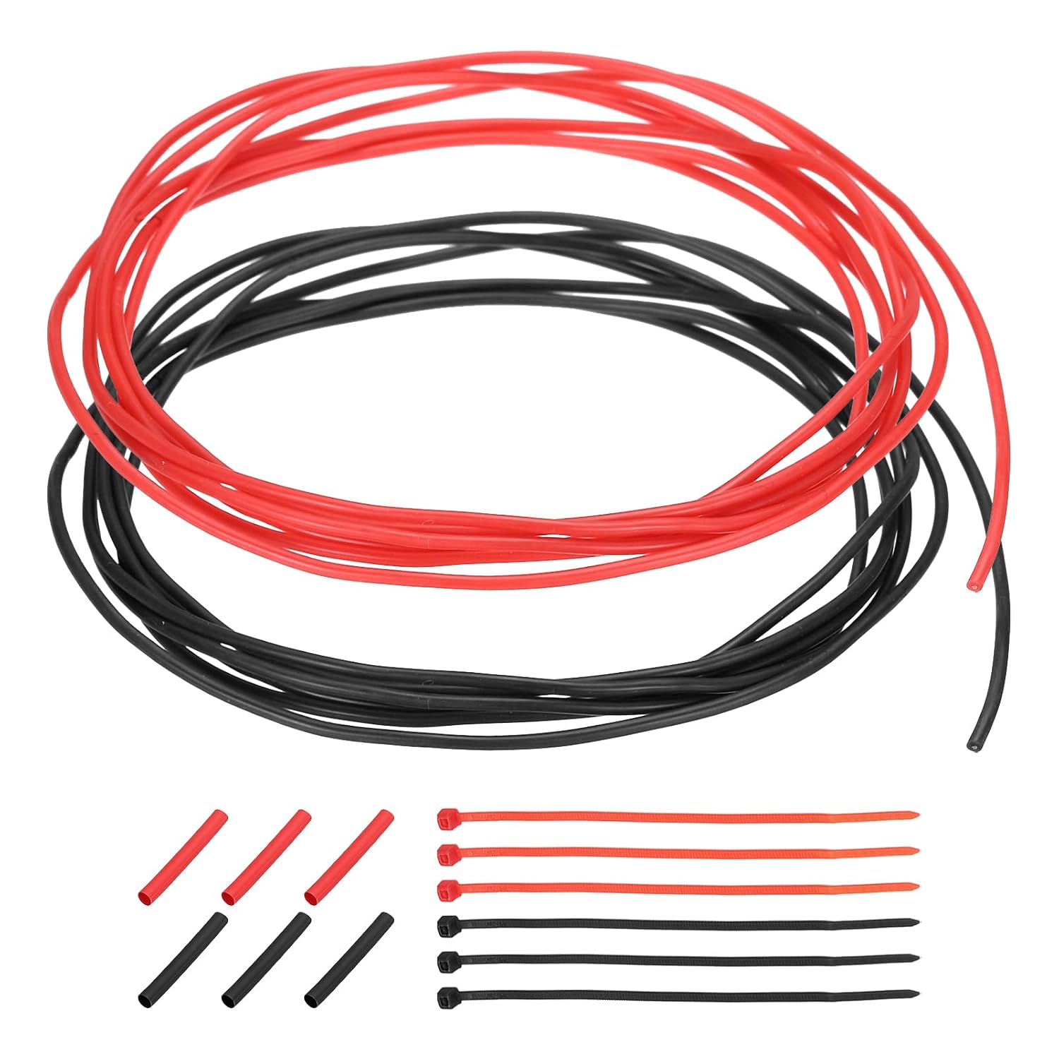 Stück 28 Awg Elektrokabel, 2 M/5 Fuß, Rot & Schwarz