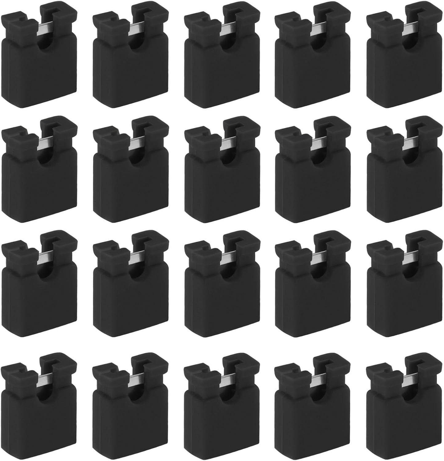 200 Stück Standard 2,54 Mm Mini-jumperkappen, Offen, 2-polig, Computeranschluss Für Festplattenplatinen, Schwarz
