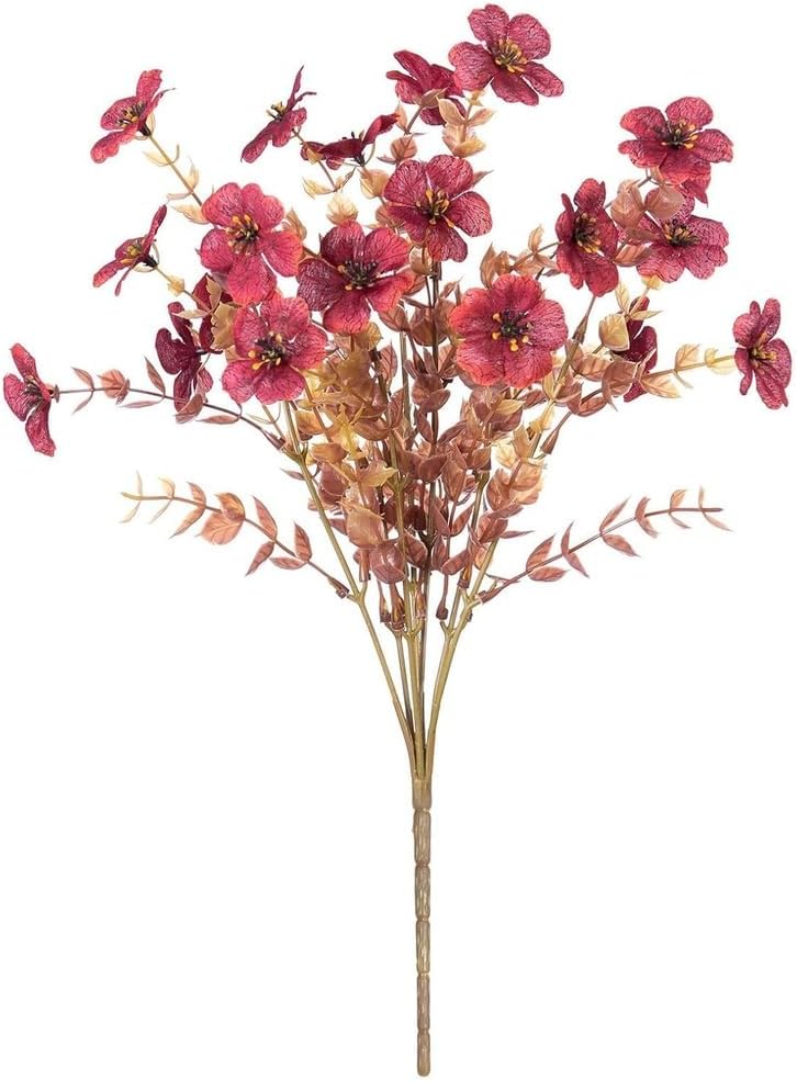 Künstliche Eukalyptusblüten Aus Seide, Braun, 35 Cm, Realistisch (schwarz Und Rot)