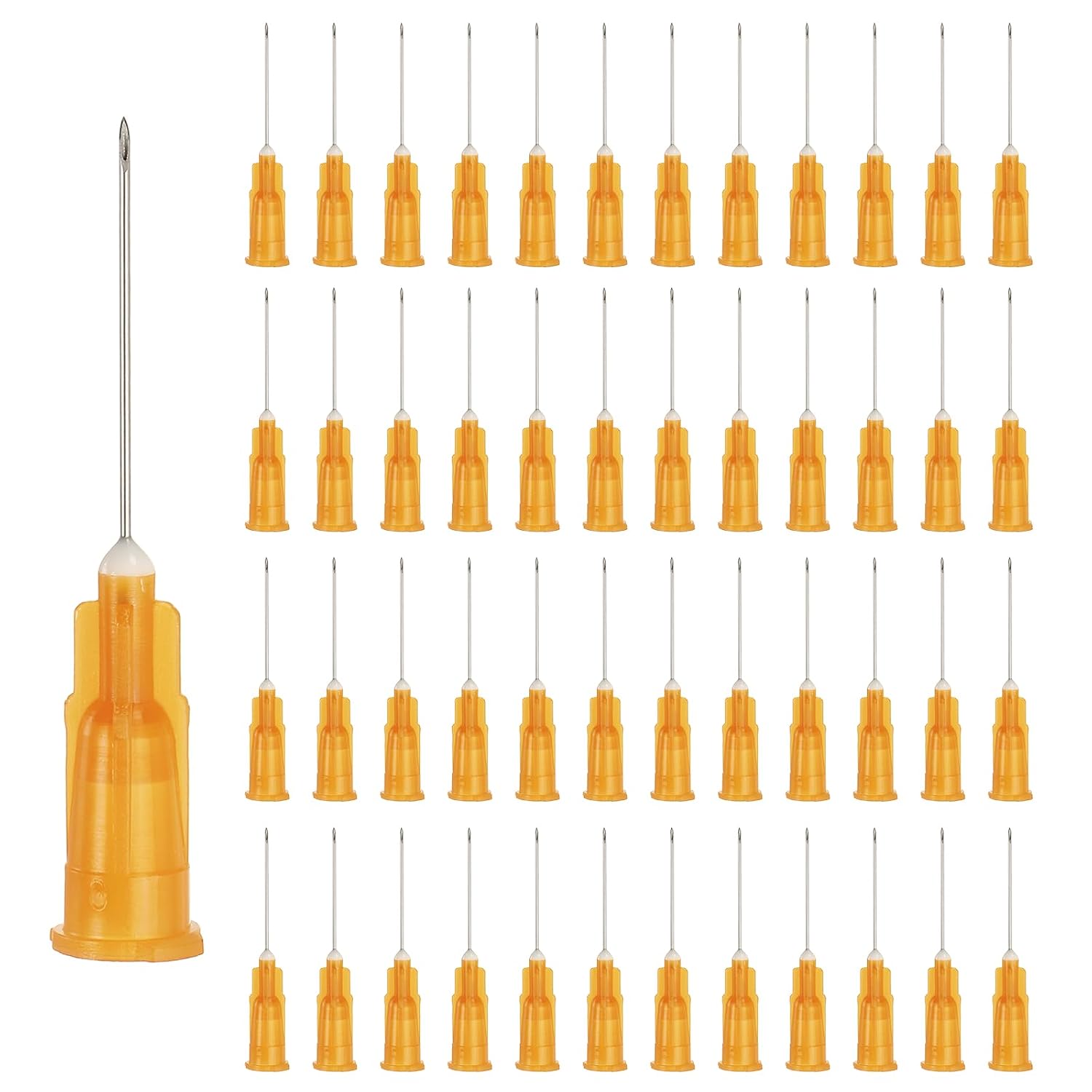 Dosiernadeln, Edelstahlspitze, 25g, 1,5" Orange, 50 Stück