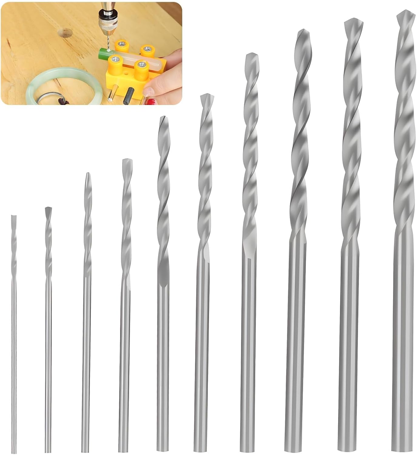 Mini-handschraubstock Für Harzformen, 12 Cm, Schwarz, Mit 10 Stahlbohrern (0,8 Bis 3 Mm), Ideal Für Die Schmuckherstellung, Den Modellbau, Das Bohren Von Löchern In Harz, Epoxidharz, Ton Und Mehr.