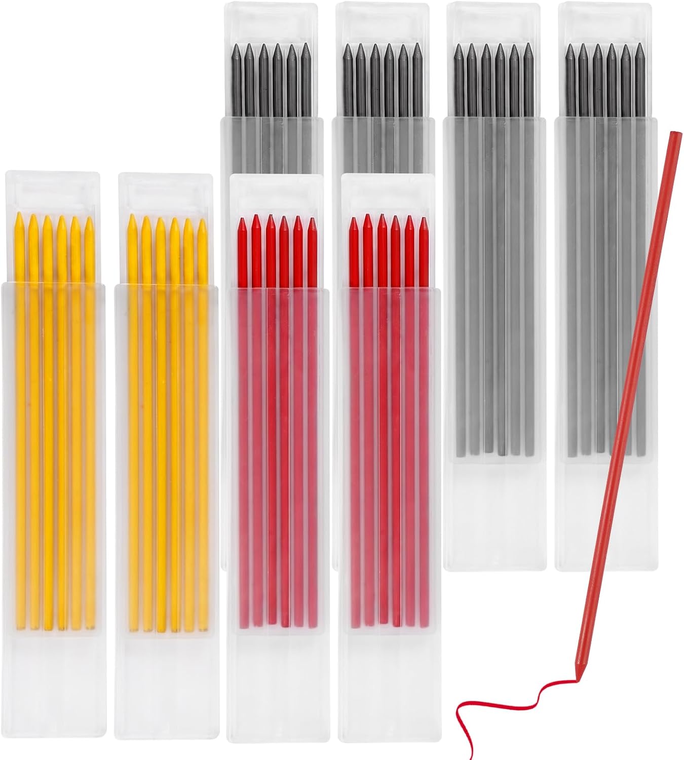 48 Stück 2,8 Mm Minen Für Konstruktionsbleistifte, Nachfüllpackungen Für Zimmermannsbleistifte