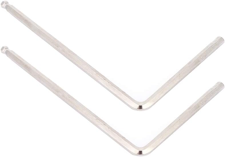 Set Aus 2 Inbus-halsstabschlüsseln, 4 Mm Und 5 Mm, Mit L-förmigen Kugelenden Für Gitarren, Stahl Mit Geriffelten Griffen Zur Halsjustierung Von Akustikgitarren