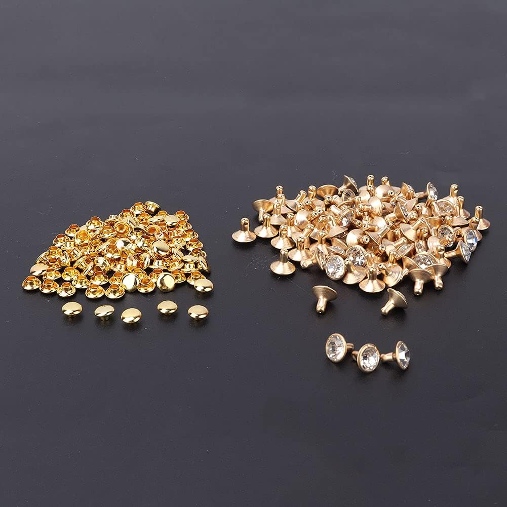 Kristallnietenkappen-ohrstecker, Strass-punkt-ohrstecker