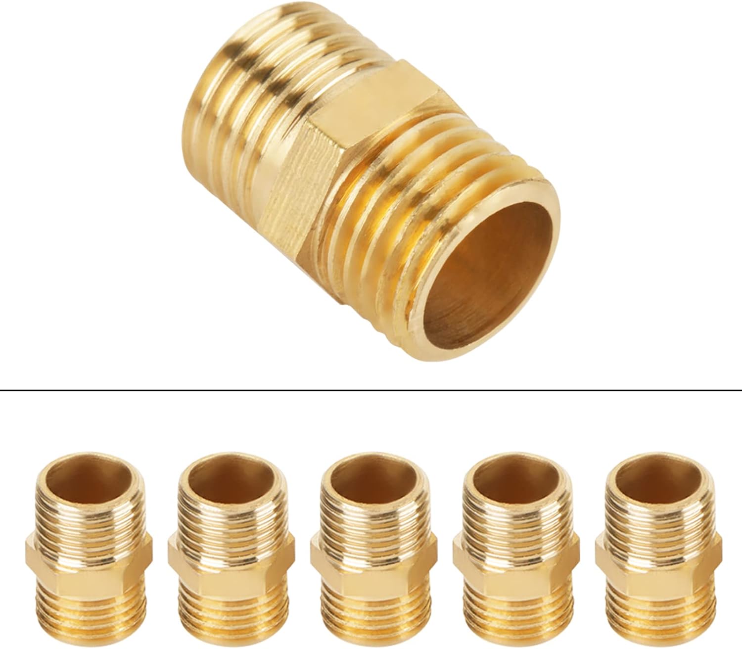 1/4 Bsp Messing-sechskantnippel, 10er-packung