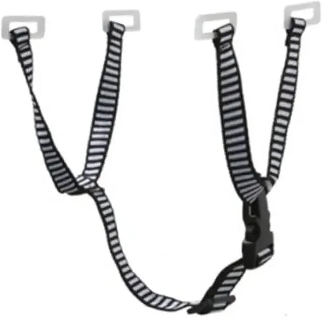 Universeller Kinnriemen Für Schutzhelme, Verstellbares Stretch-design, Schwarz-weiß, 28 Cm Länge, Strapazierfähiges Polyestermaterial