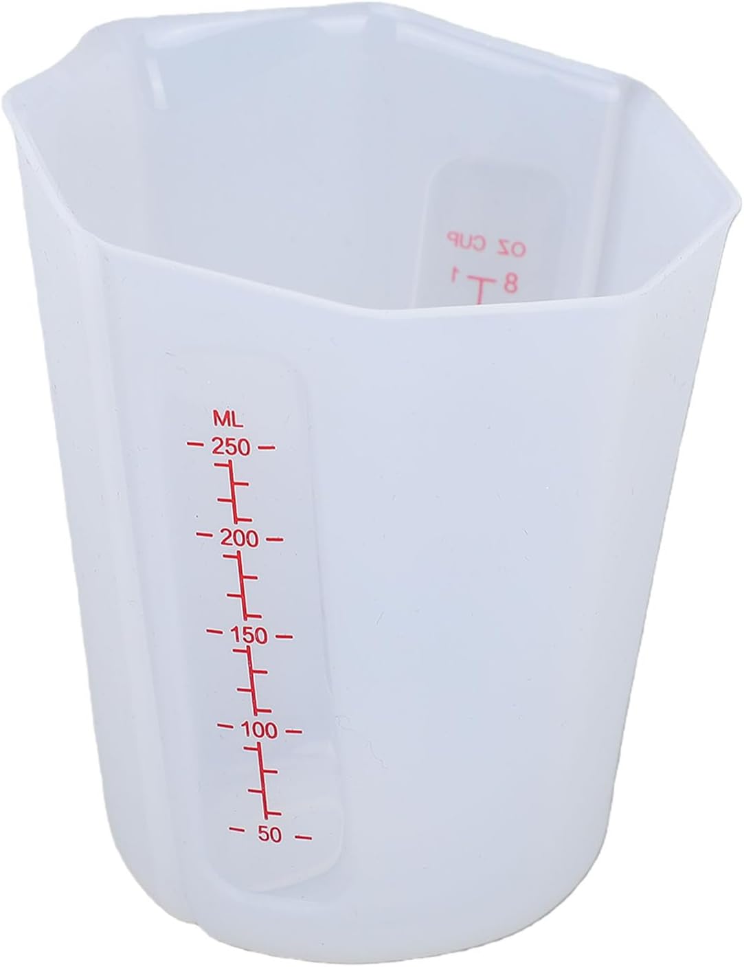 250-ml-messbecher Aus Silikon Für Kunstharz-bastelarbeiten Und Backen, Messbecher Mit Transparenter Skala, Hitzebeständig, Stapelbar, Ideal Zum Kochen Und Mischen