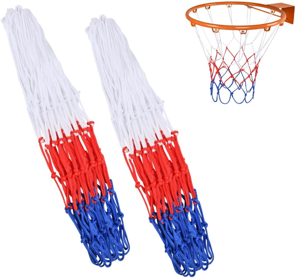 2/4-teiliges, Mehrfarbiges Basketballnetz, Strapazierfähiges Outdoor-basketballnetz, 12 Schlaufen, Professionelles Indoor- Und Outdoor-basketballnetz, 3,5 Mm