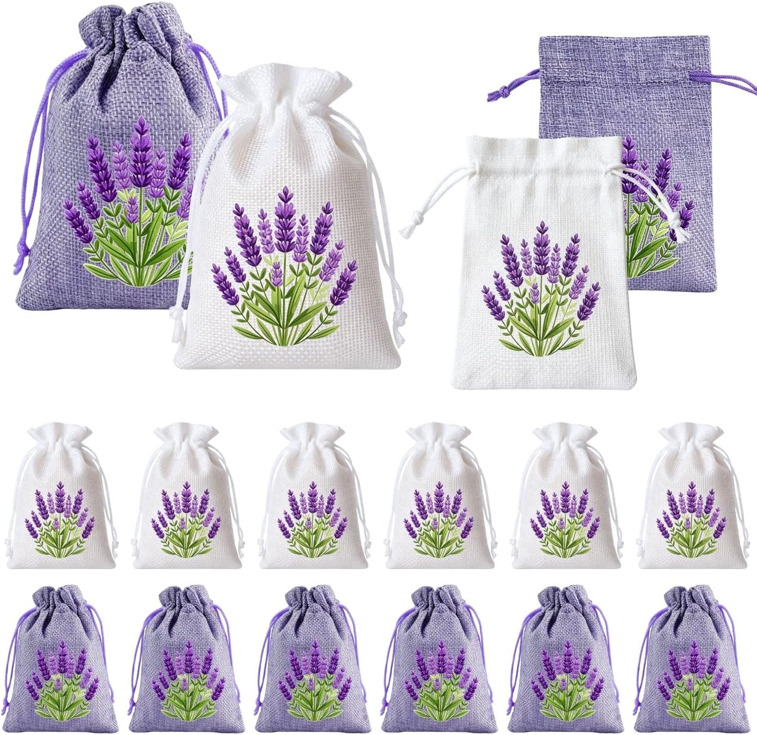 Set Mit 12 Leeren Lavendelsäckchen Zum Befüllen, 10 X 14 Cm, Wiederverwendbar