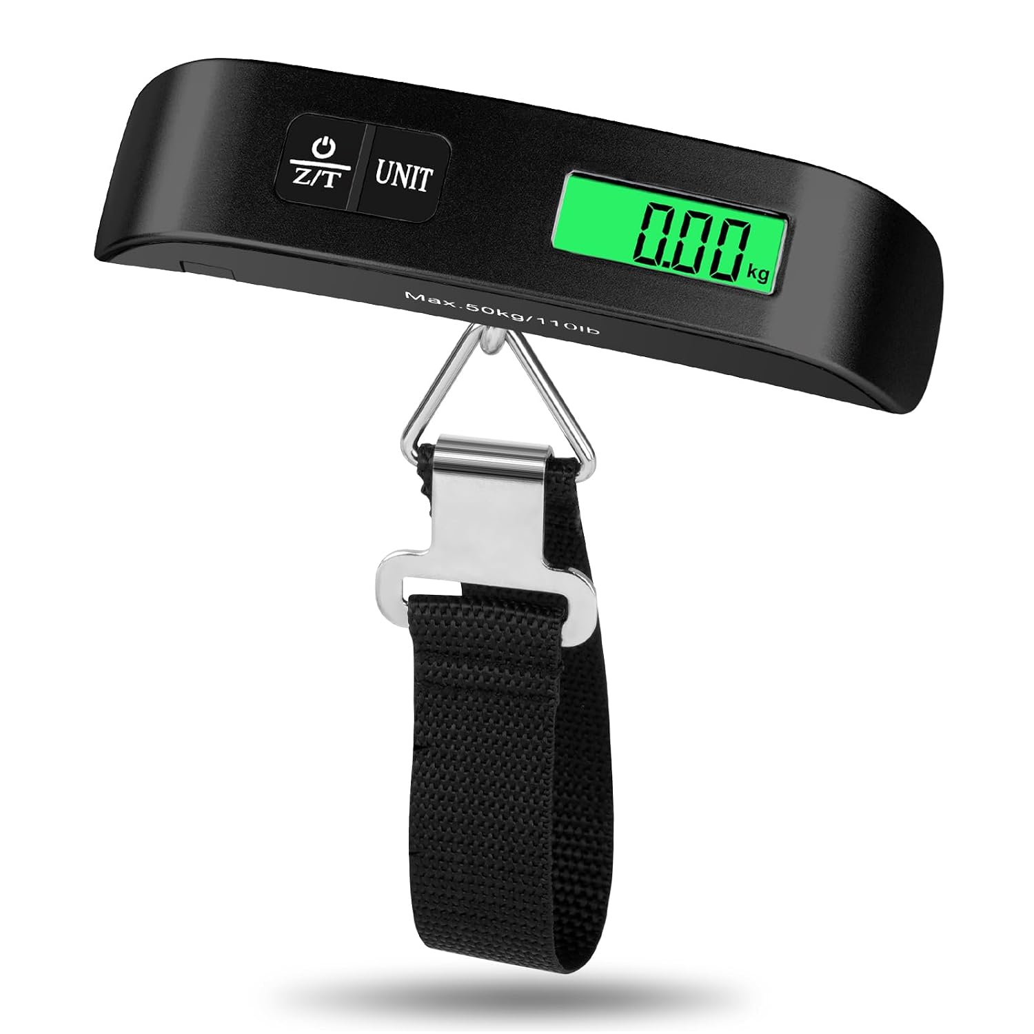 Elektronische Gepäckwaage, Tragbare Digitale Waage Max. 50 Kg/110 Lb (lb, G, Oz, Kg) Mit Tara-funktion Und Hintergrundbeleuchtetem Lcd-bildschirm, Reisekofferwaage (batterien Enthalten)