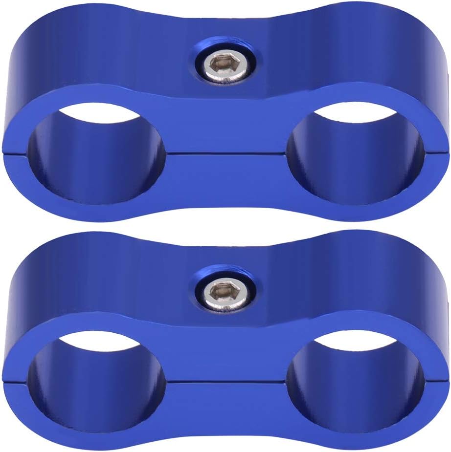 An6 Rohrtrenner-klemmenhalterung 2 Stück Aluminium (blau)