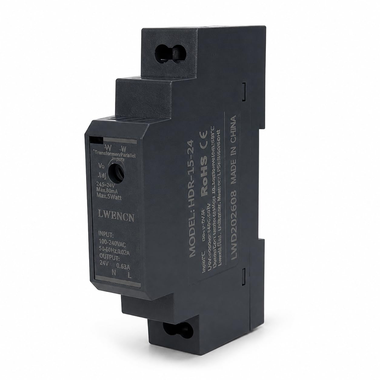 24-v-din-schienen-netzteil, 24-v-dc-schaltnetzteil 0,63 A 15 W, 220-v-auf-24-v-ac/dc-transformator, Netzteil Mit Überlast-, Kurzschluss- Und Überspannungsschutz Für Die Industrielle Automatisierung