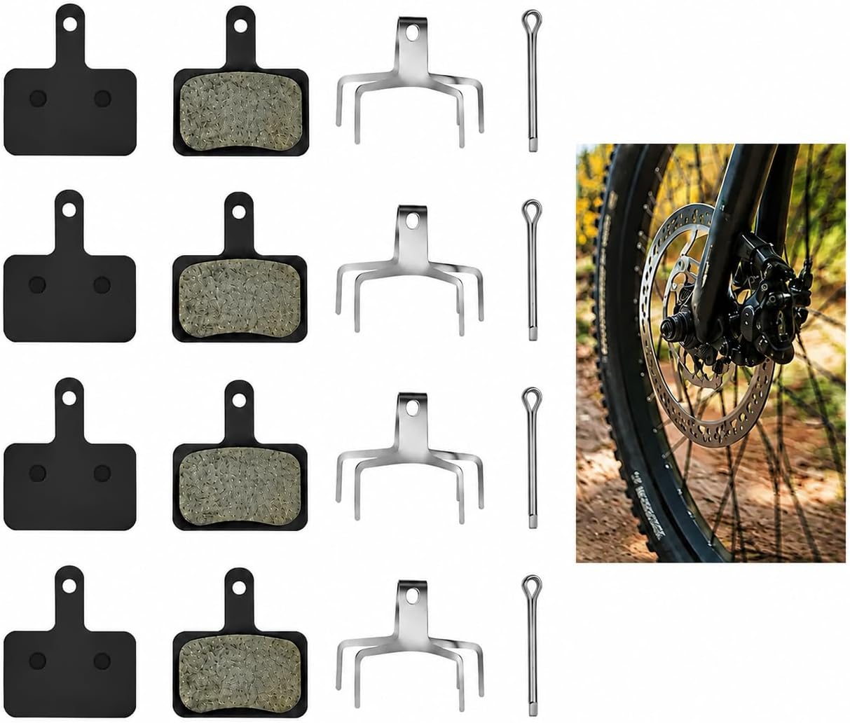 Stück Fahrradbremsbeläge, Mountainbike-bremsbeläge, Mtb-bremsbeläge Kompatibel Mit Hydraulischen Bremsen, Ersatz Für Mountainbikes, All-terrain-bikes Und Alltagsräder