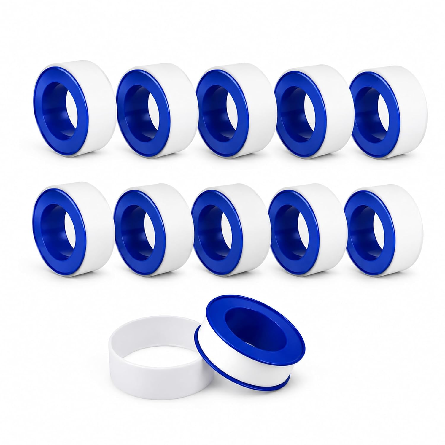 Packung Mit 10 Rollen Teflonband (12 Mm X 10 M) Für Gewindefittings, Weißes Teflonband Für Sanitärinstallationen, Teflonband Für Armaturen, Rohre, Küchen-, Badezimmer- Und Haushaltsinstallationen