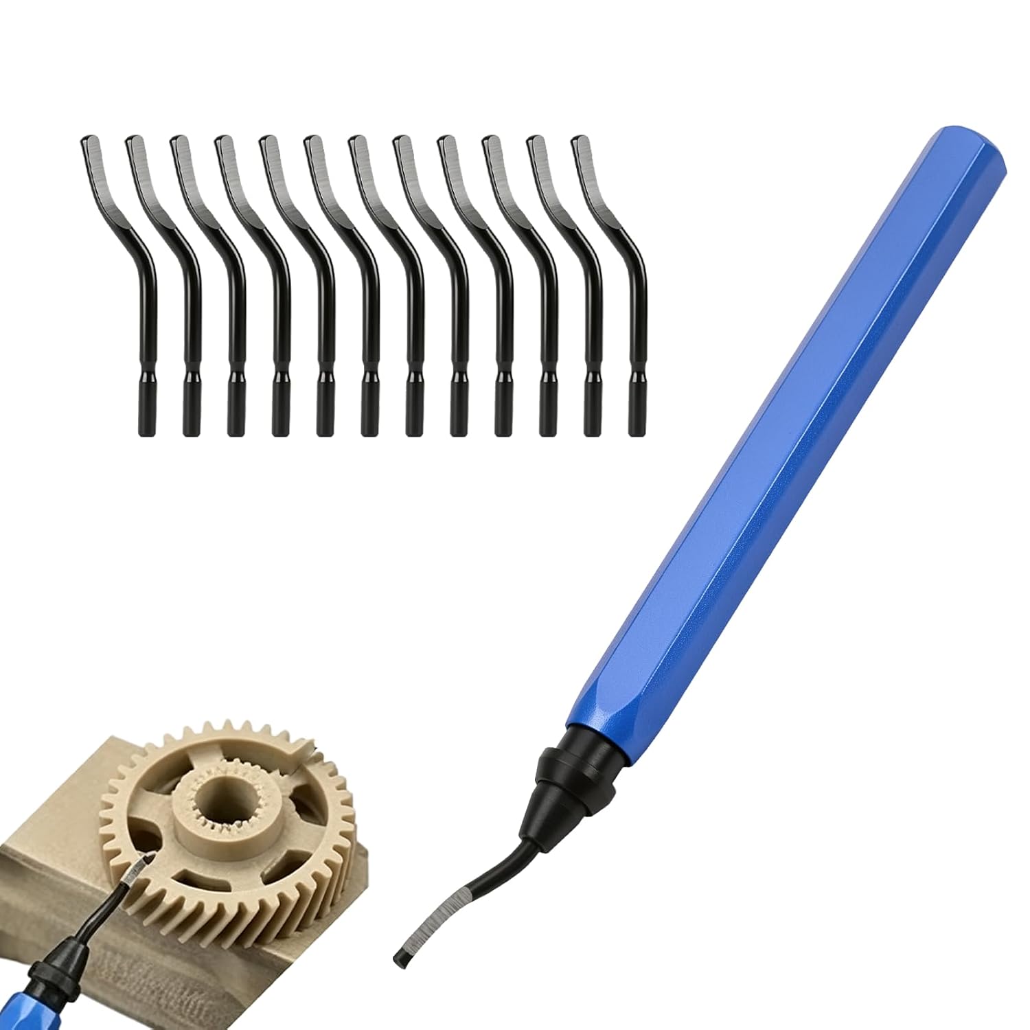 Manuelles Entgratwerkzeug, 1 Metallgriff + 10 Bs1010 Hss-klingen Für Metall, Kunststoff Und Pvc