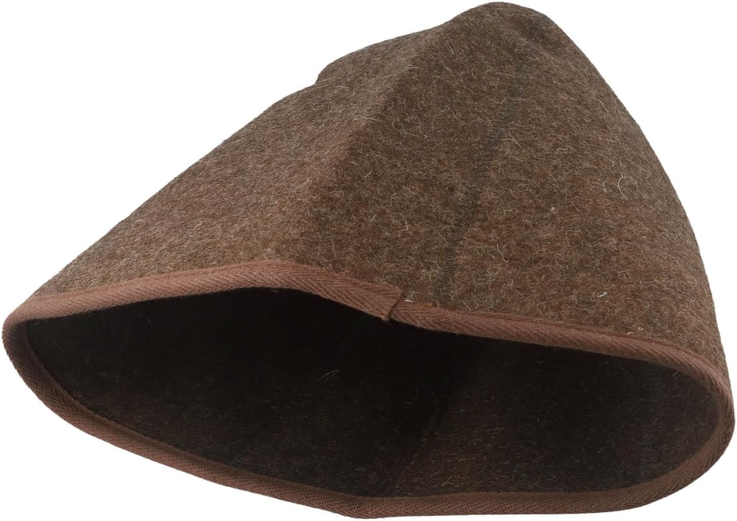 Saunahut Aus Wollfilz Für Dampfbäder Und Spas, Wärmeschutz, Mit Verstellbarem Riemen, Braun, 34 X 26 Cm